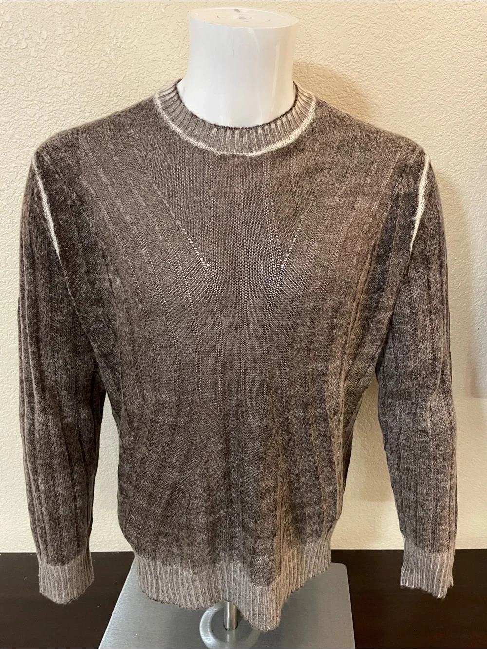Zara Men’s Crewneck Sweater in Heather Brown